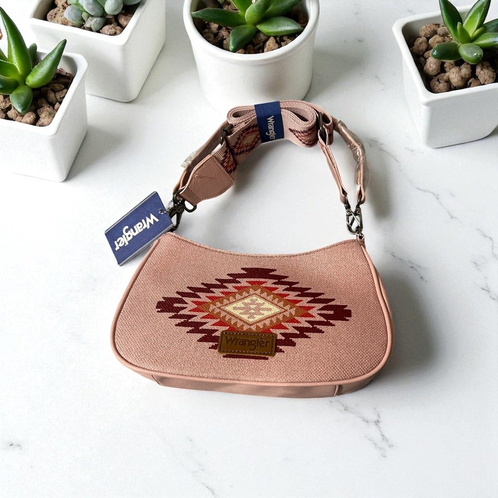 Wrangler‎ Aztec Embroidered Shoulder Bag Hobo Purse Ethnic Western